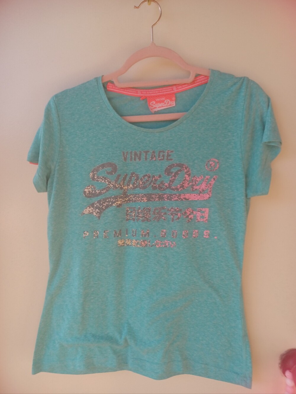Superdry Teal Short Sleeve Vintage Logo